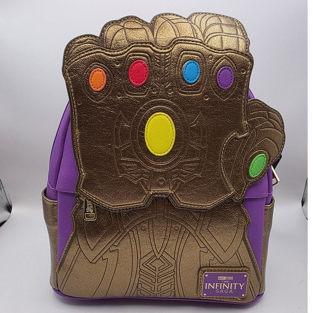 Marvel Loungefly Thanos Infinity Gauntlet Mini‎ Backpack NWT